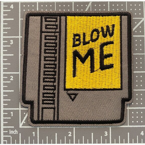 Retro Other - Blow Me NES Nintendo Game Console Funny Humor 3.5in Patch Iron / Sew-On